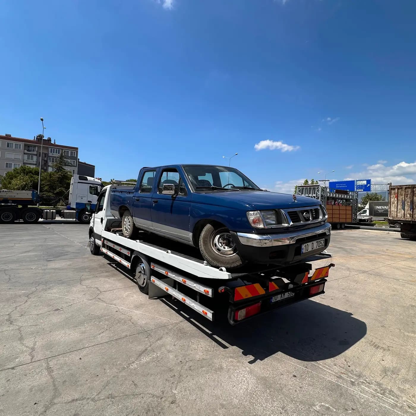 Çekici üzerinde taşınan pikap